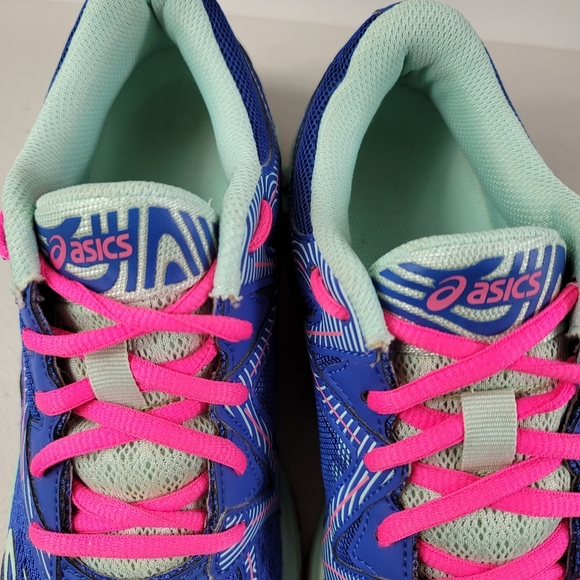 Asics Noosa GS Blue pinkSport Athletic Running Women Sz 5 - Picture 8 of 10